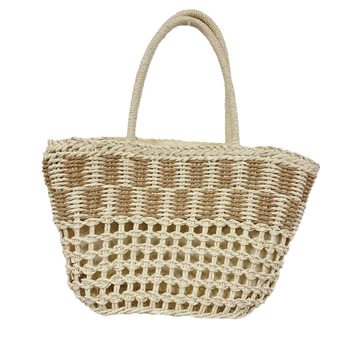 Braided beach bag with airy mesh structure Stornfield