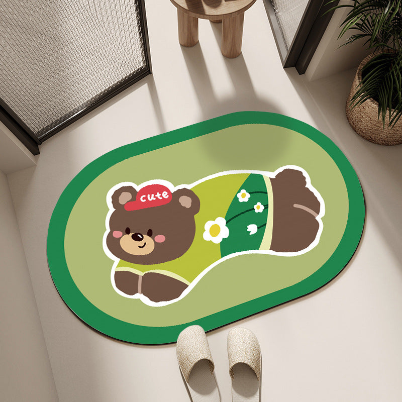 Cute Cartoon Dog Bath Mat Stornfield