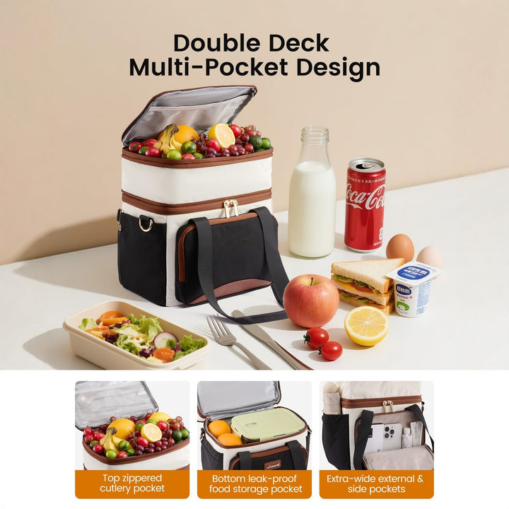 Insulated picnic bag with multiple compartments and elegant details Stornfield