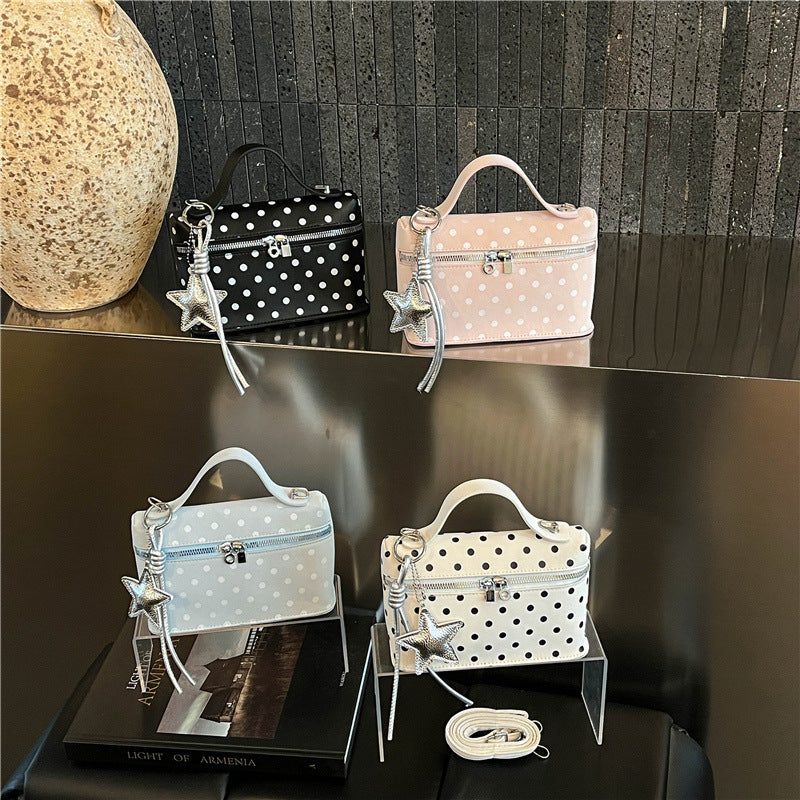 Structured Polka Dot Handbag