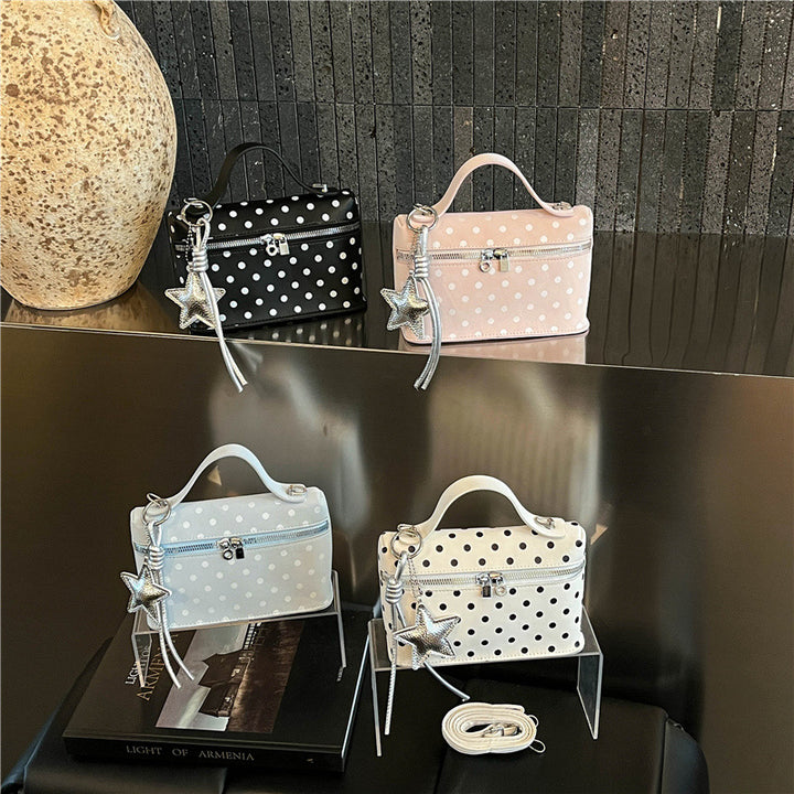 Structured Polka Dot Handbag