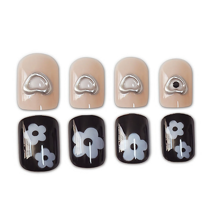 Artistic Heart-Inspired Nail Art Extensions Stornfield