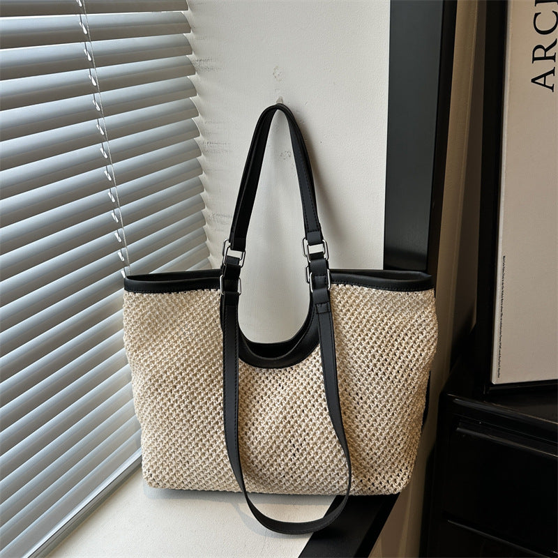 Woven Straw Tote Bag