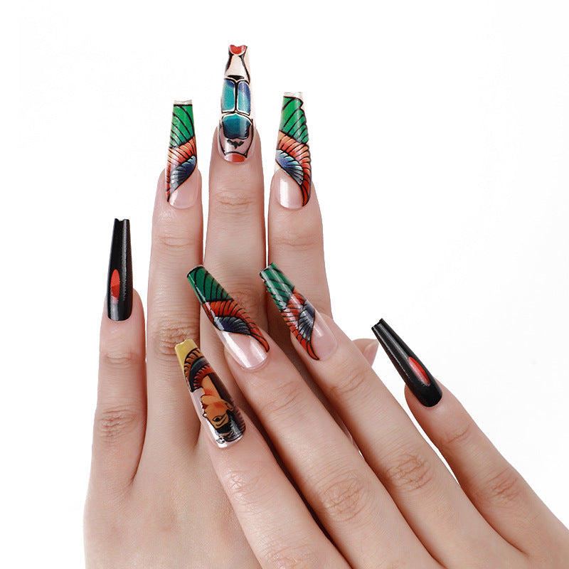 Creative Nail Art with Egyptian Motifs Stornfield