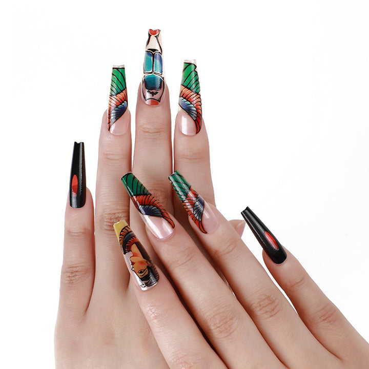 Creative Nail Art with Egyptian Motifs Stornfield