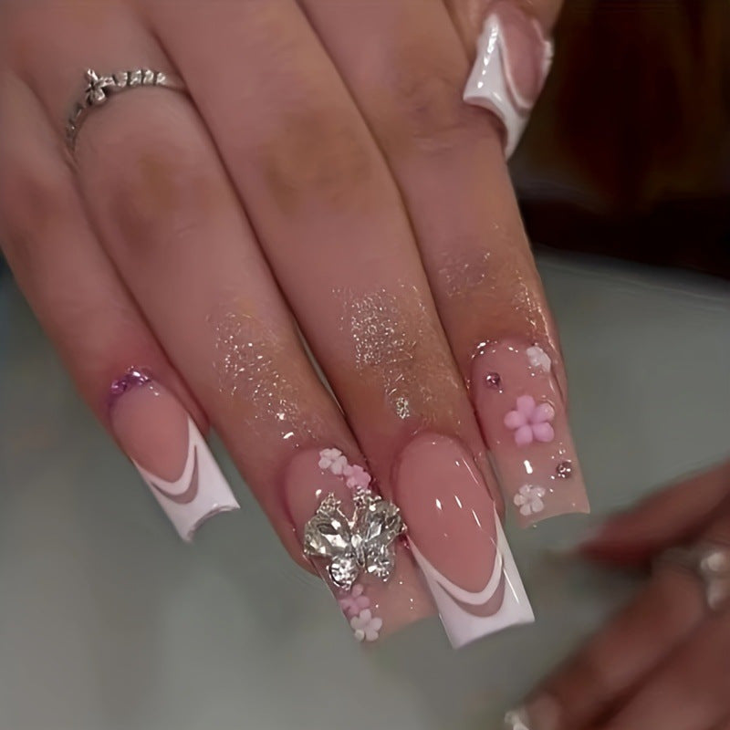 Ornate Decorative Acrylic Press-On Nails Stornfield