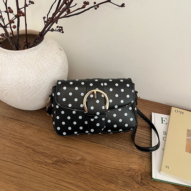Polka Dot Patterned Crossbody Handbag