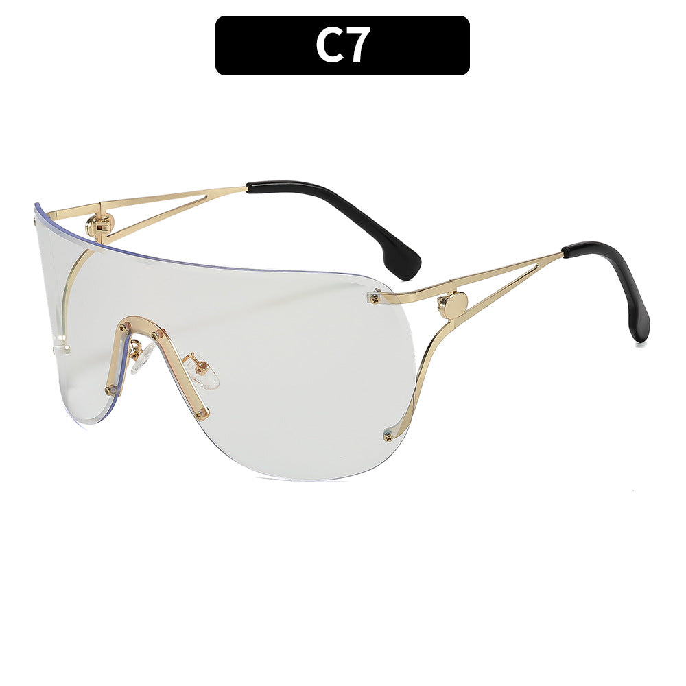 Women's visor-style sunglasses with elegant metal frame Stornfield