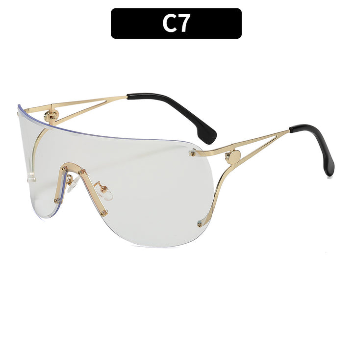 Women's visor-style sunglasses with elegant metal frame Stornfield