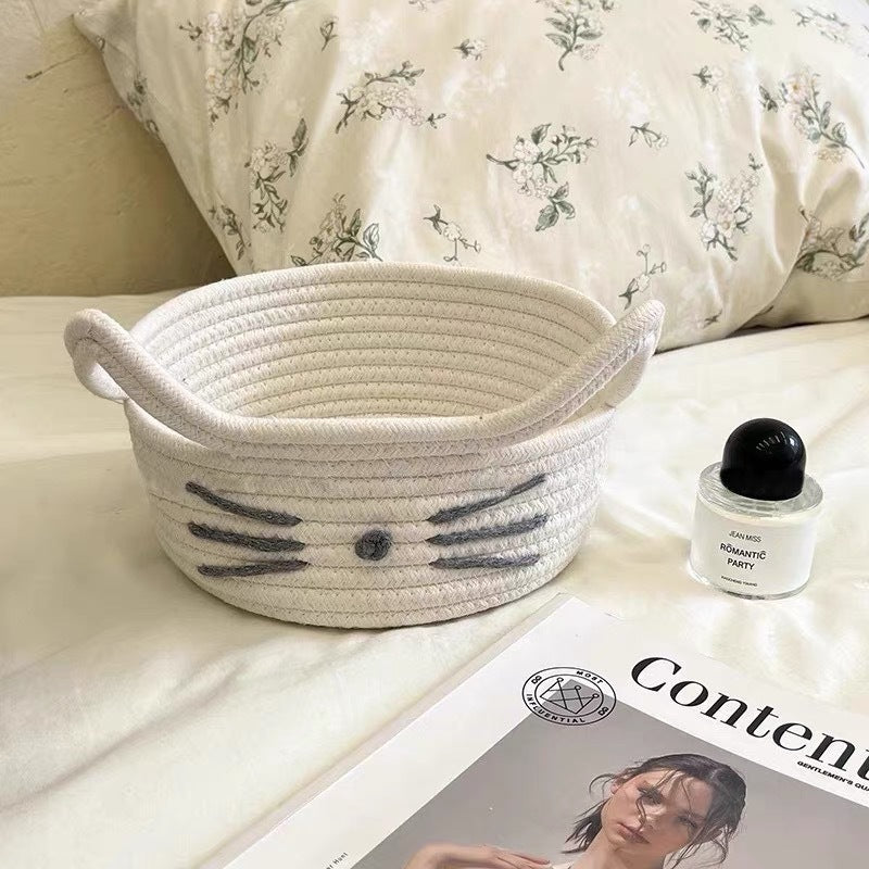 Women Playful Storage Basket in Cat Design Stornfield