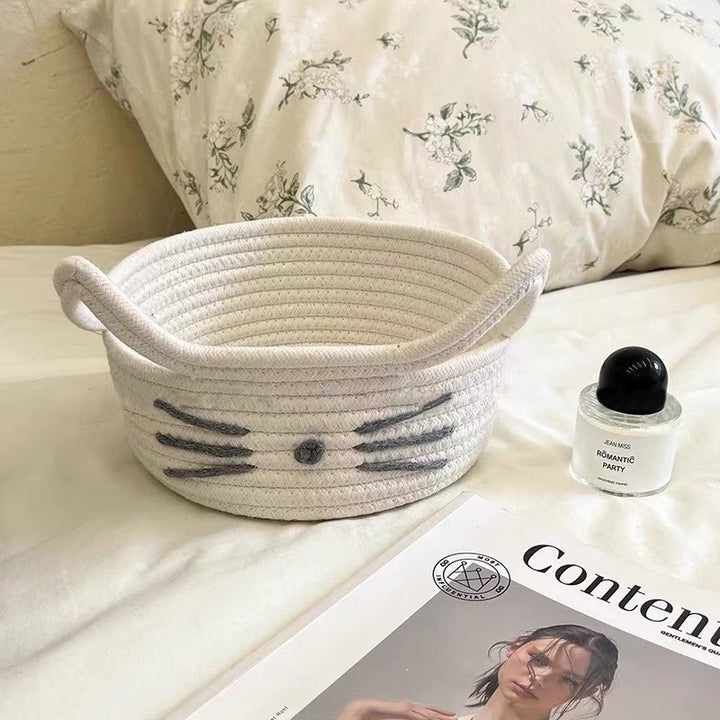 Women Playful Storage Basket in Cat Design Stornfield