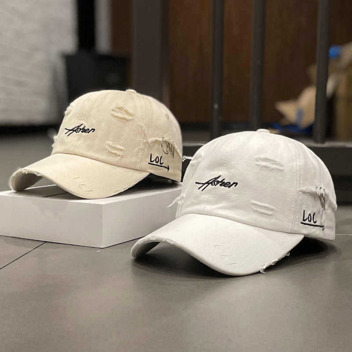 Unisex Distressed Denim Adjustable Cap Stornfield