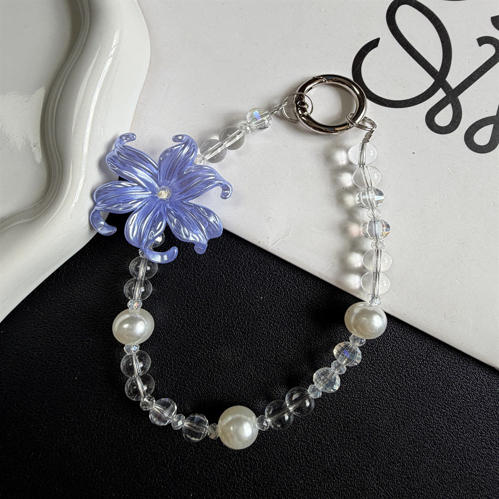 Elegant Flower-Inspired Beaded Keychain Stornfield