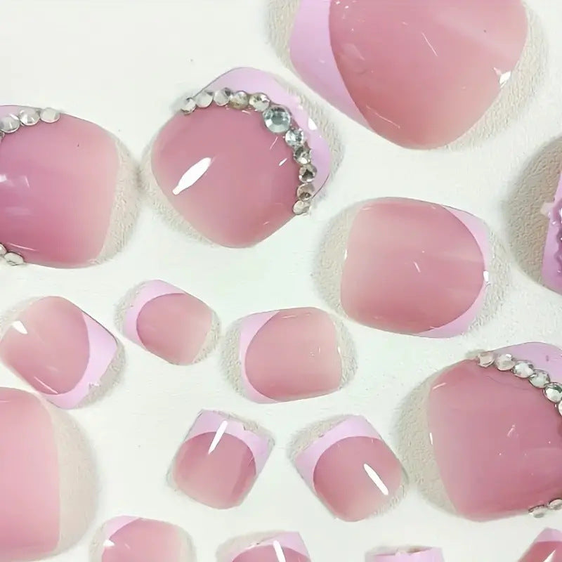 Elegant Rhinestone-Accented Pedicure Stornfield
