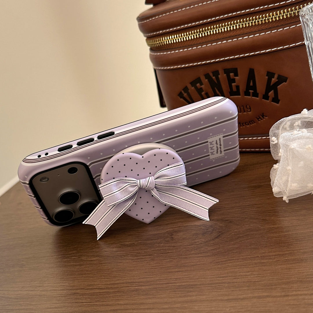 Heart-shaped cosmetic box with bow motif Stornfield