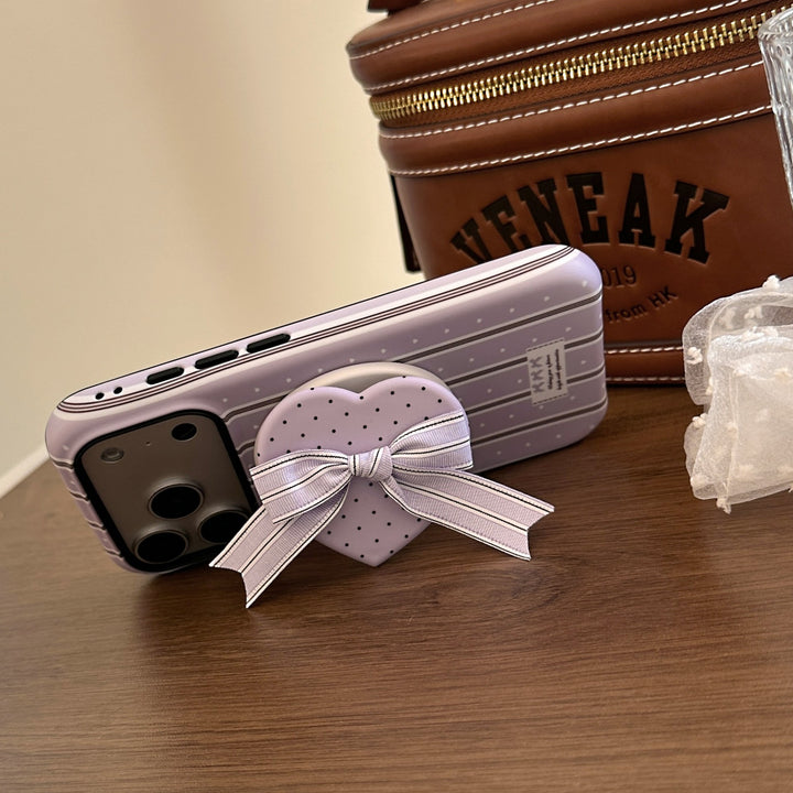 Heart-shaped cosmetic box with bow motif Stornfield