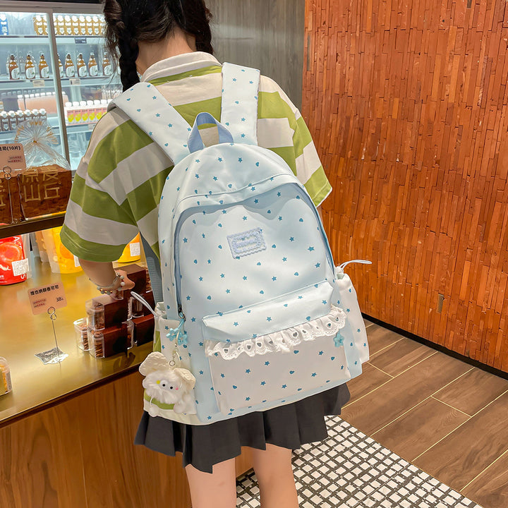 Cute Star Print Lightweight Backpack Stornfield
