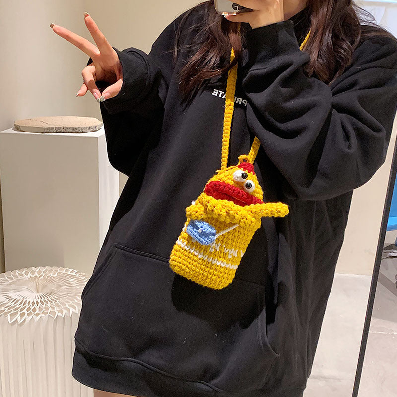 Fun Character Crochet Crossbody Bag