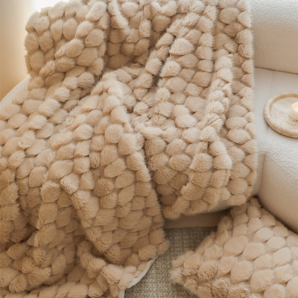 Luxury Chunky Faux Fur Oversized Throw Blanket