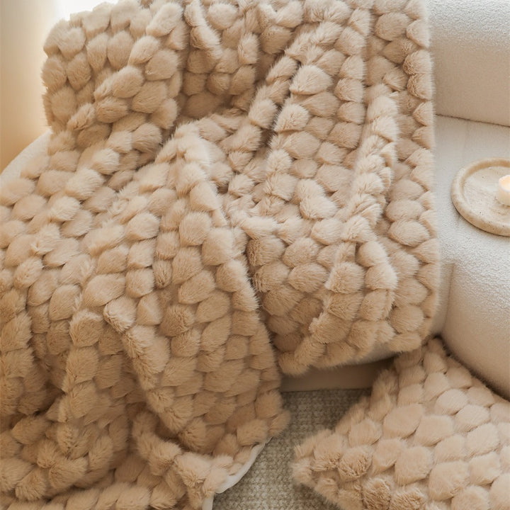 Luxury Chunky Faux Fur Oversized Throw Blanket