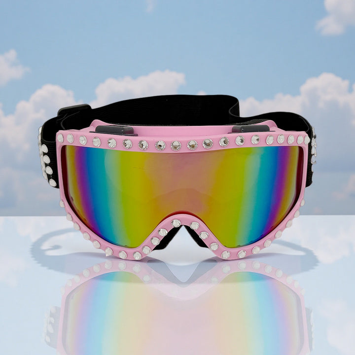 Women's fashionable ski goggles with glittering decorations Stornfield