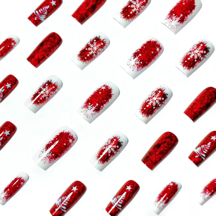 Artificial nails with festive Christmas design Stornfield
