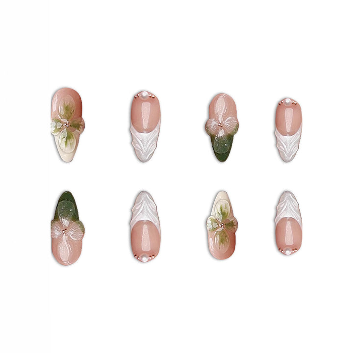 Elegant Floral Press-On Nail Art Stornfield