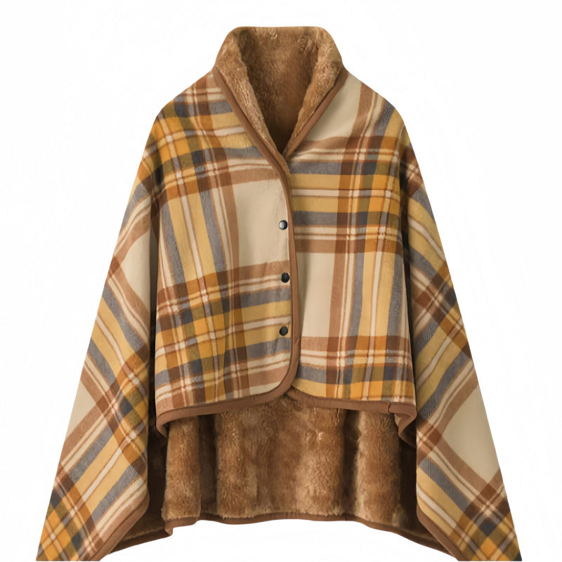 Women Comfortable Throw Blanket with Checkered Pattern Stornfield