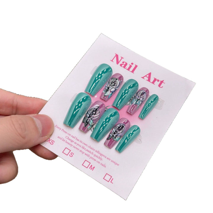 Artistic Floral Press-On Nails  1791254697