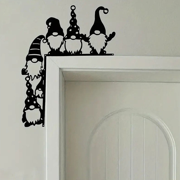 Decorative wall shelf with Christmas gnomes Stornfield