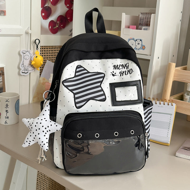 Trendy Star-Embellished Backpack Stornfield