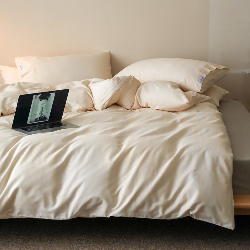 Breathable Percale Duvet Cover Set with Hidden Zipper and Corner Ties
