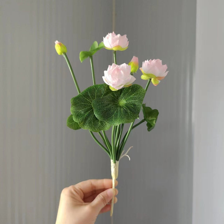 Lifelike Pink Lotus Flower Bouquet