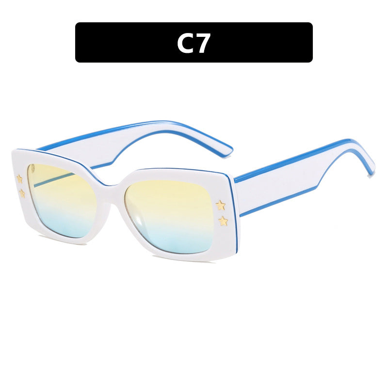 Ladies extravagant square sunglasses with stylish details Stornfield
