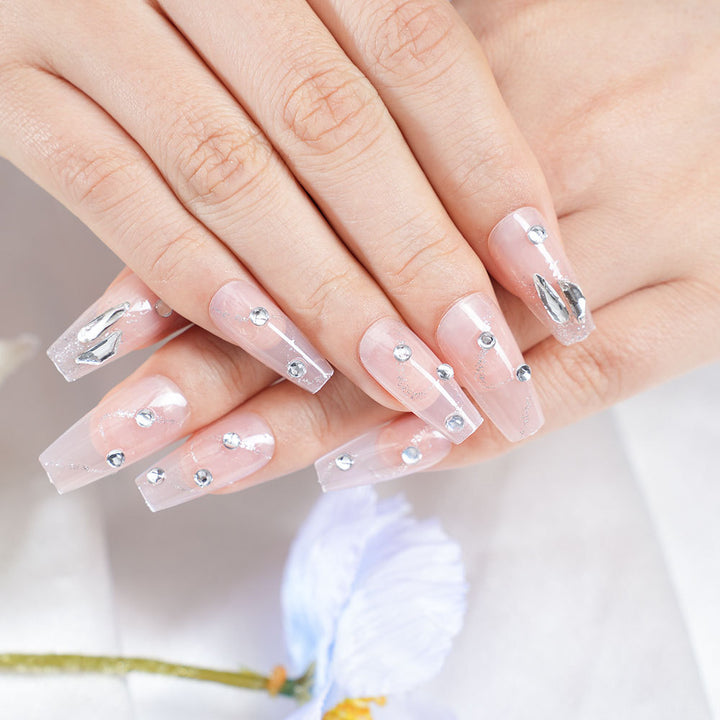 Glamorous Rhinestone Press-On Nails Stornfield