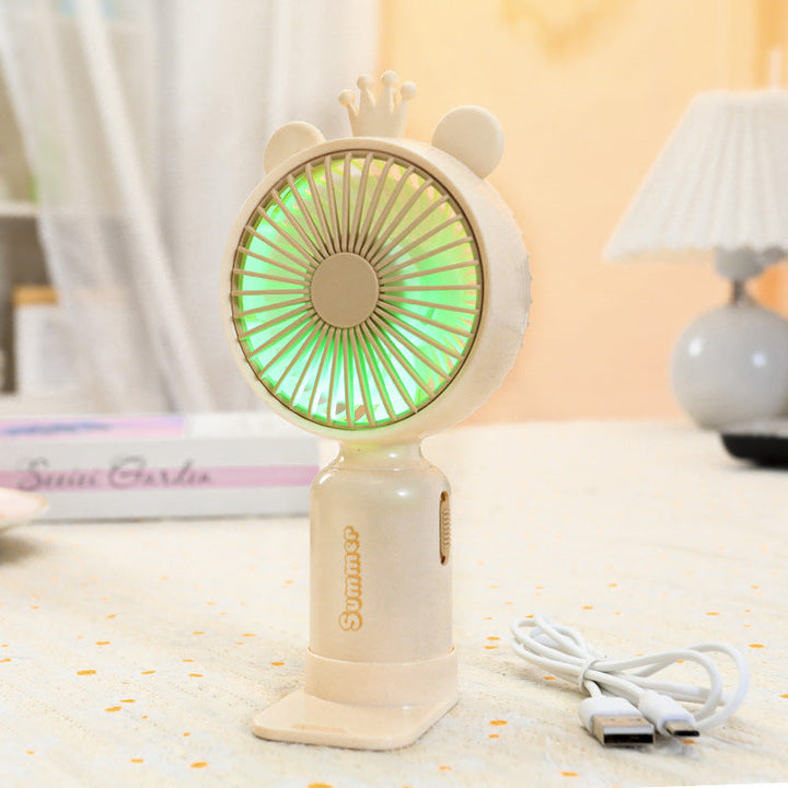 Women's Portable Hand Fan with Cute Ears Stornfield