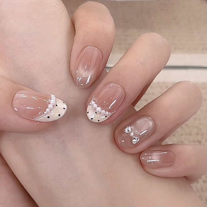 Glamorous Crystal-Studded Stiletto Press-On Nails Stornfield