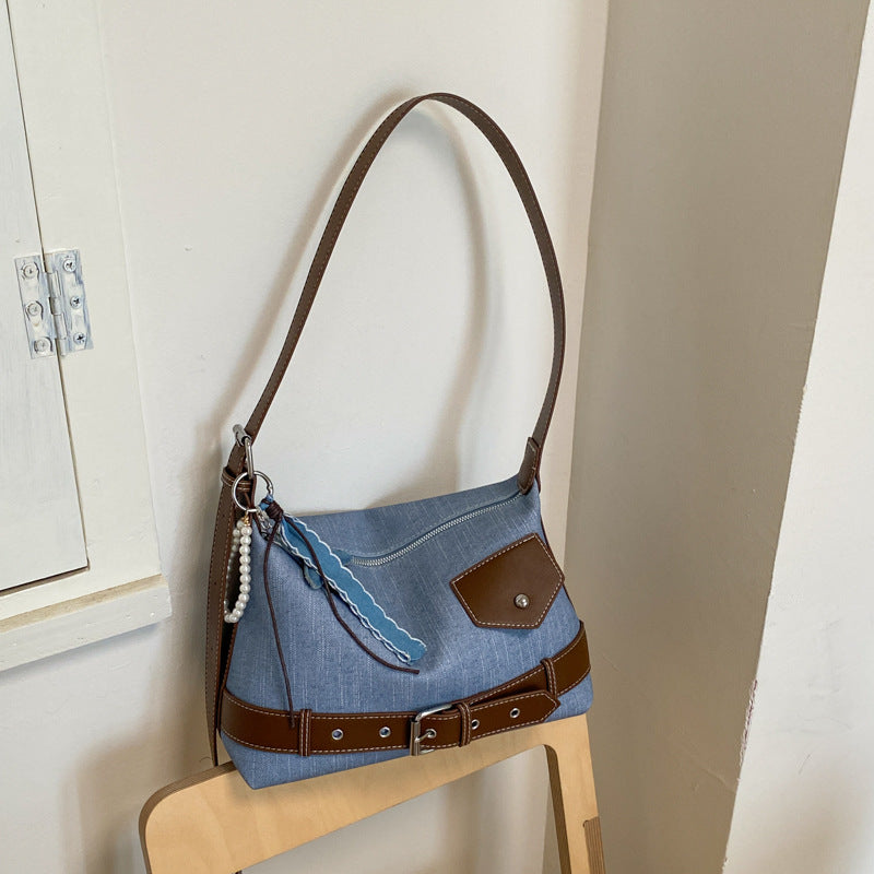 Casual Denim Shoulder Bag