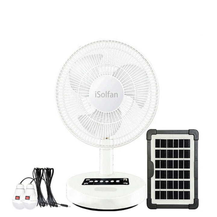 Ladies Solar-Powered Table Fan with Remote Control and Variable Speed Control Stornfield