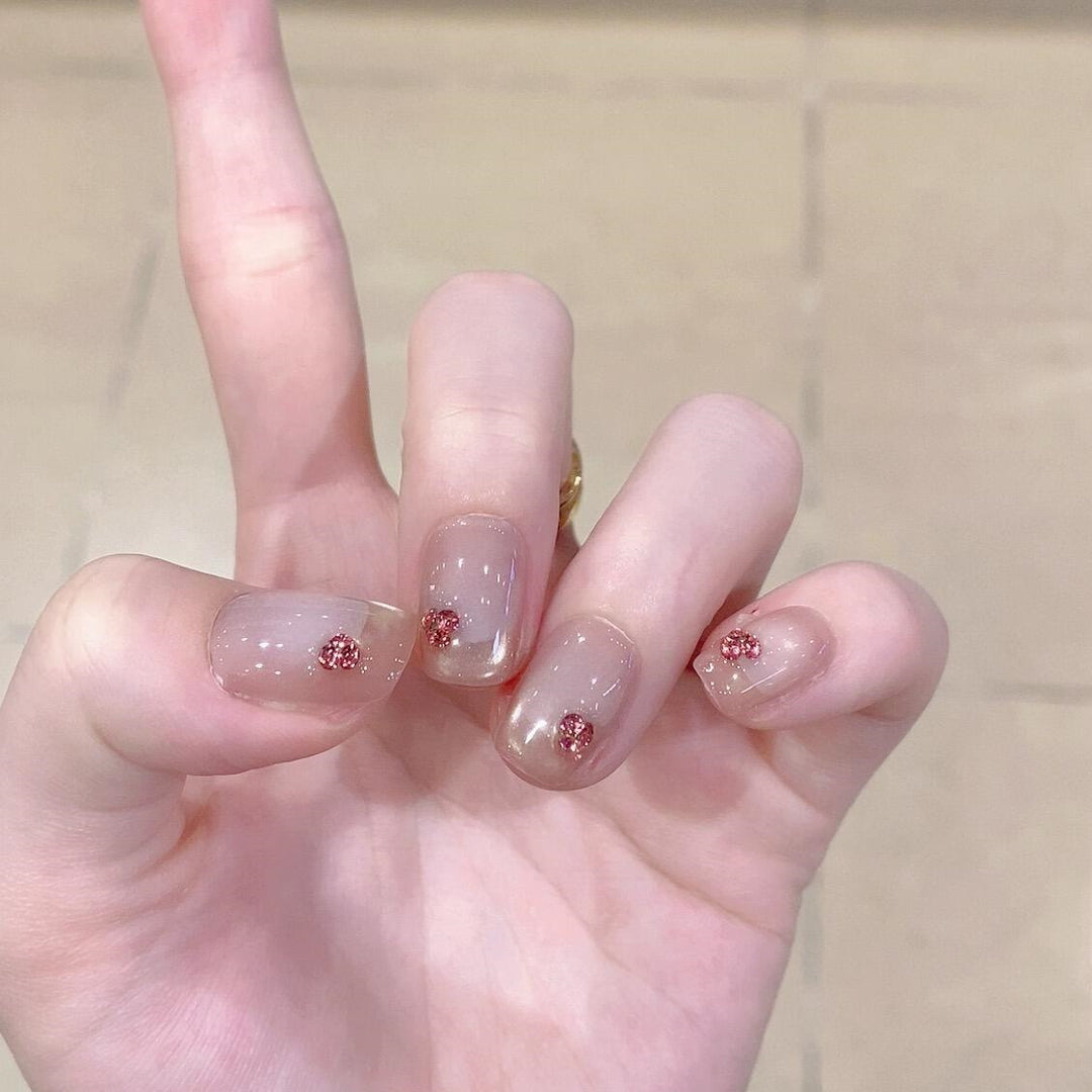 Artificial nails with elegant glitter details Stornfield