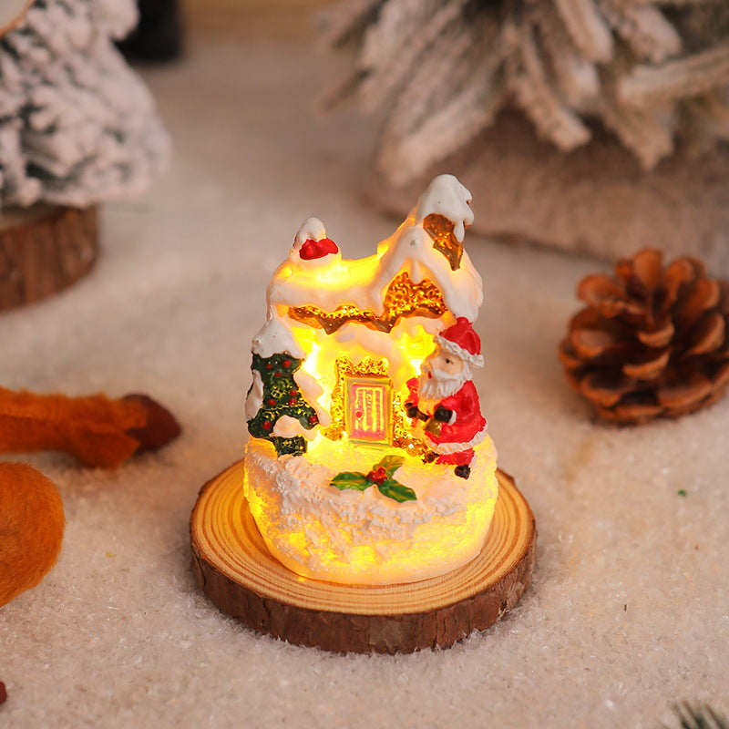 Christmas miniature lighting with snow scenes Stornfield