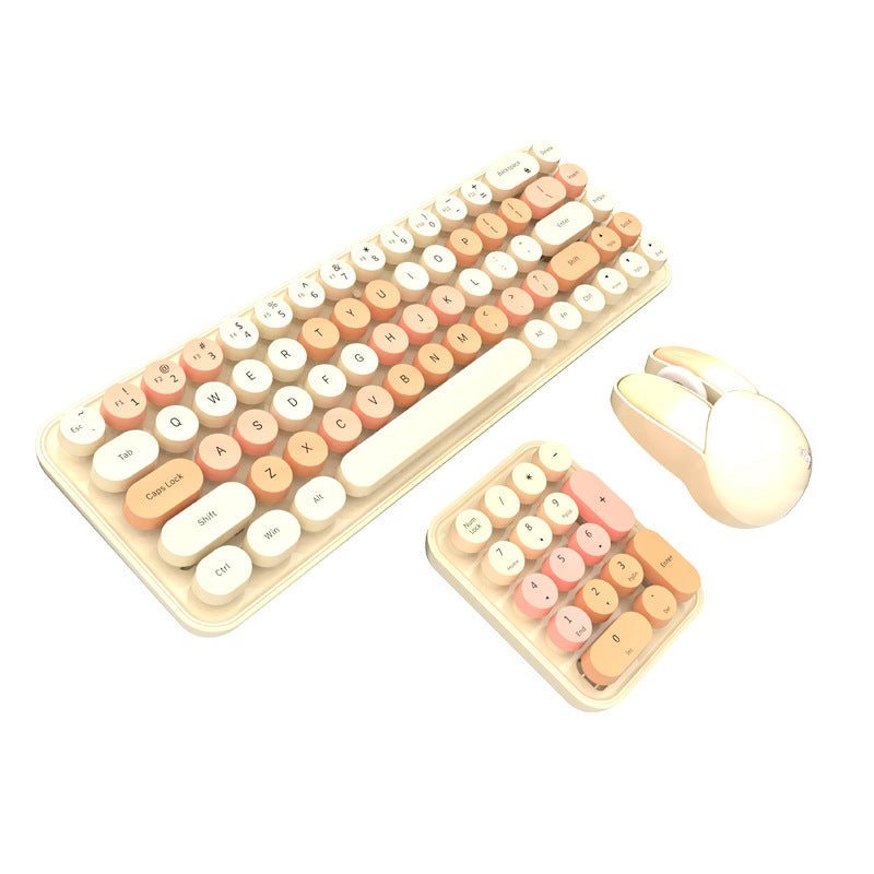 Vintage Style Wireless Keyboard and Mouse Set Stornfield
