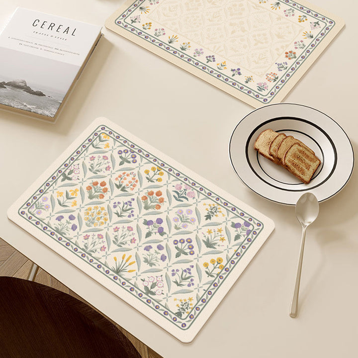 Floral Design Kitchen Mat Stornfield