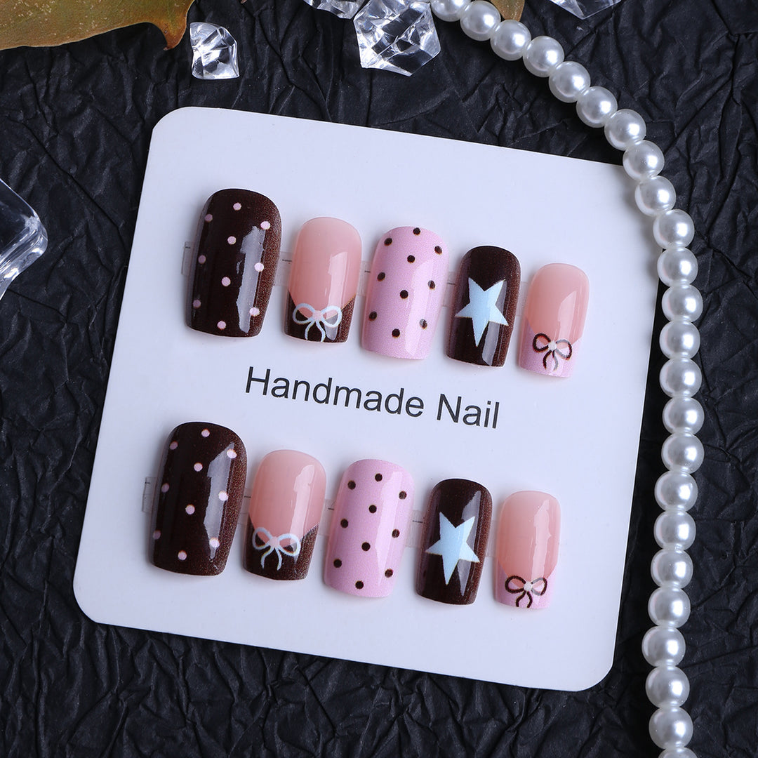 Self-adhesive artificial nails with playful patterns Stornfield