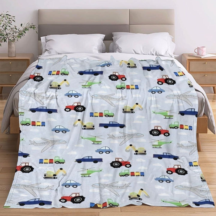 Cartoon-Themed Fleece Blanket