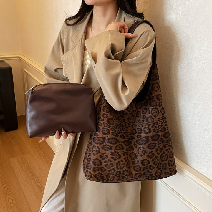 Suede Leopard Print Hobo Bag Stornfield
