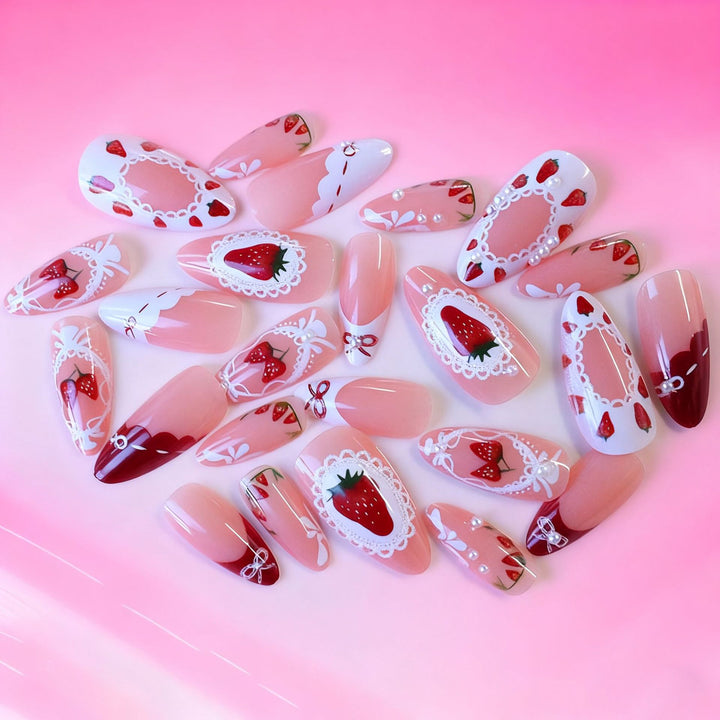 Creative Strawberry Nail Art Enhancements Stornfield