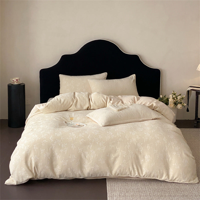 Luxury Jacquard Floral Duvet Cover Set