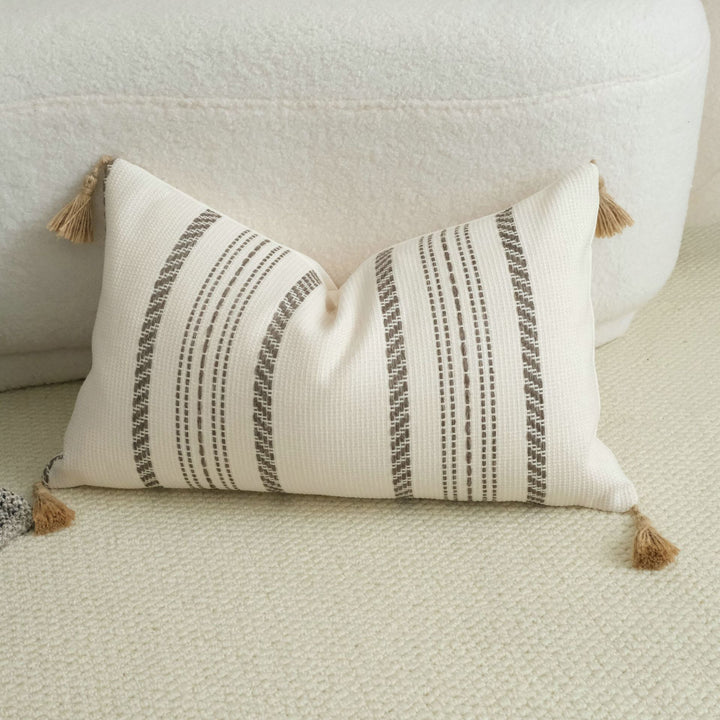 Textured Home Throw Pillow for Sofa Decor