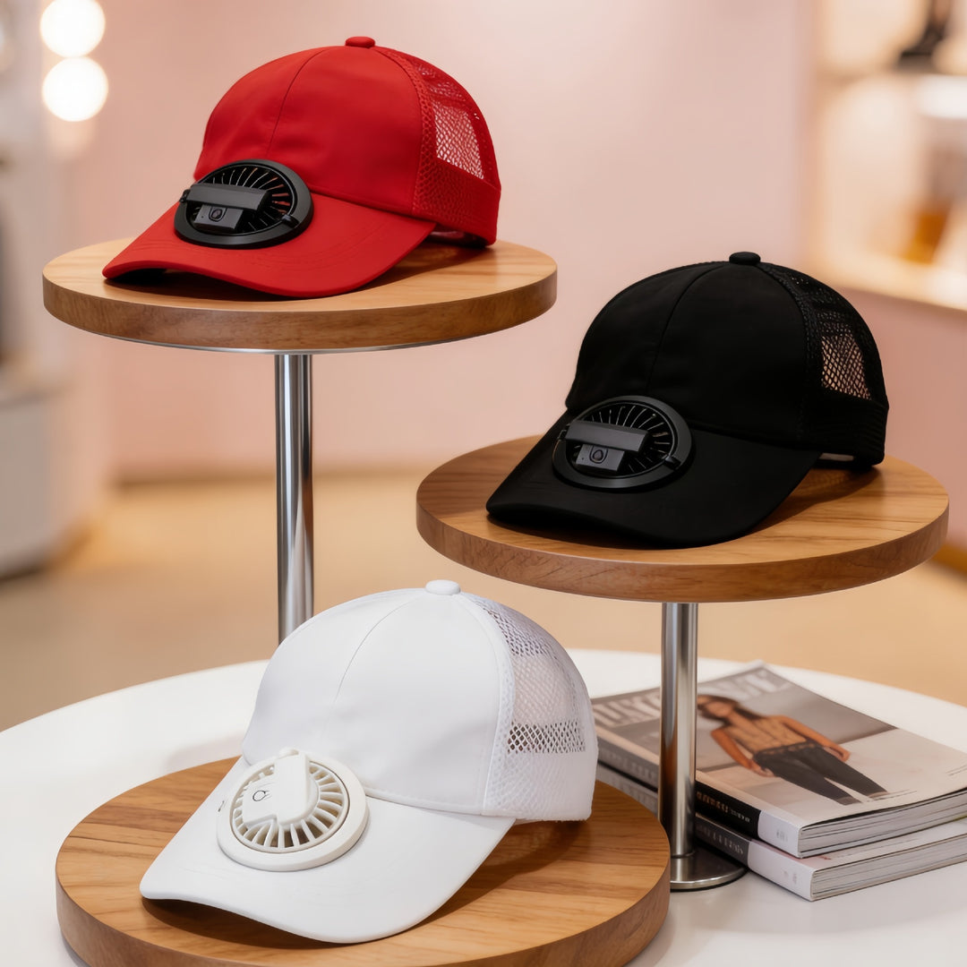 Unisex cap with integrated fan Stornfield